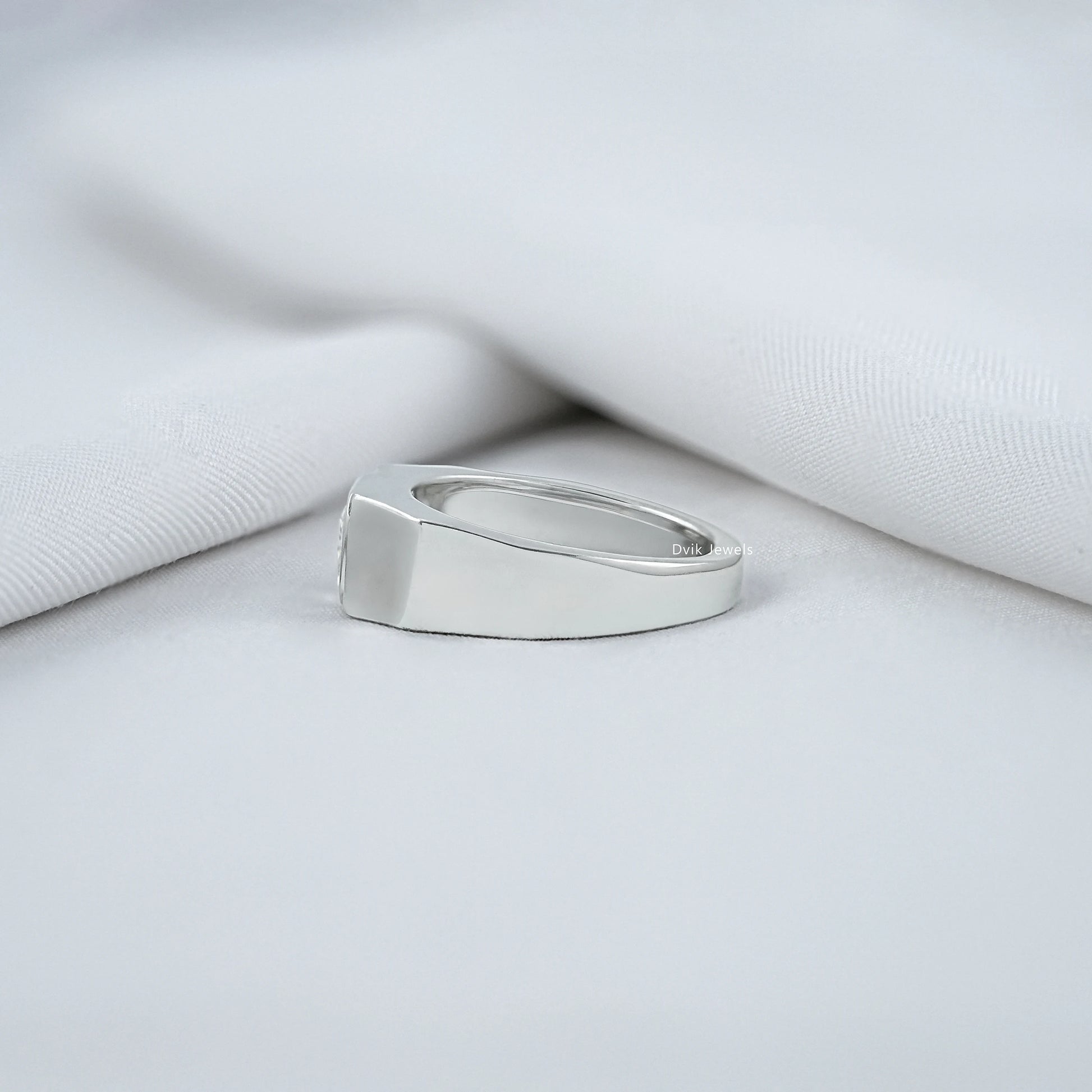 Bezel Set Radiant Cut Lab Diamond Men's Ring Band
