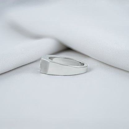Bezel Set Radiant Cut Lab Diamond Men's Ring Band