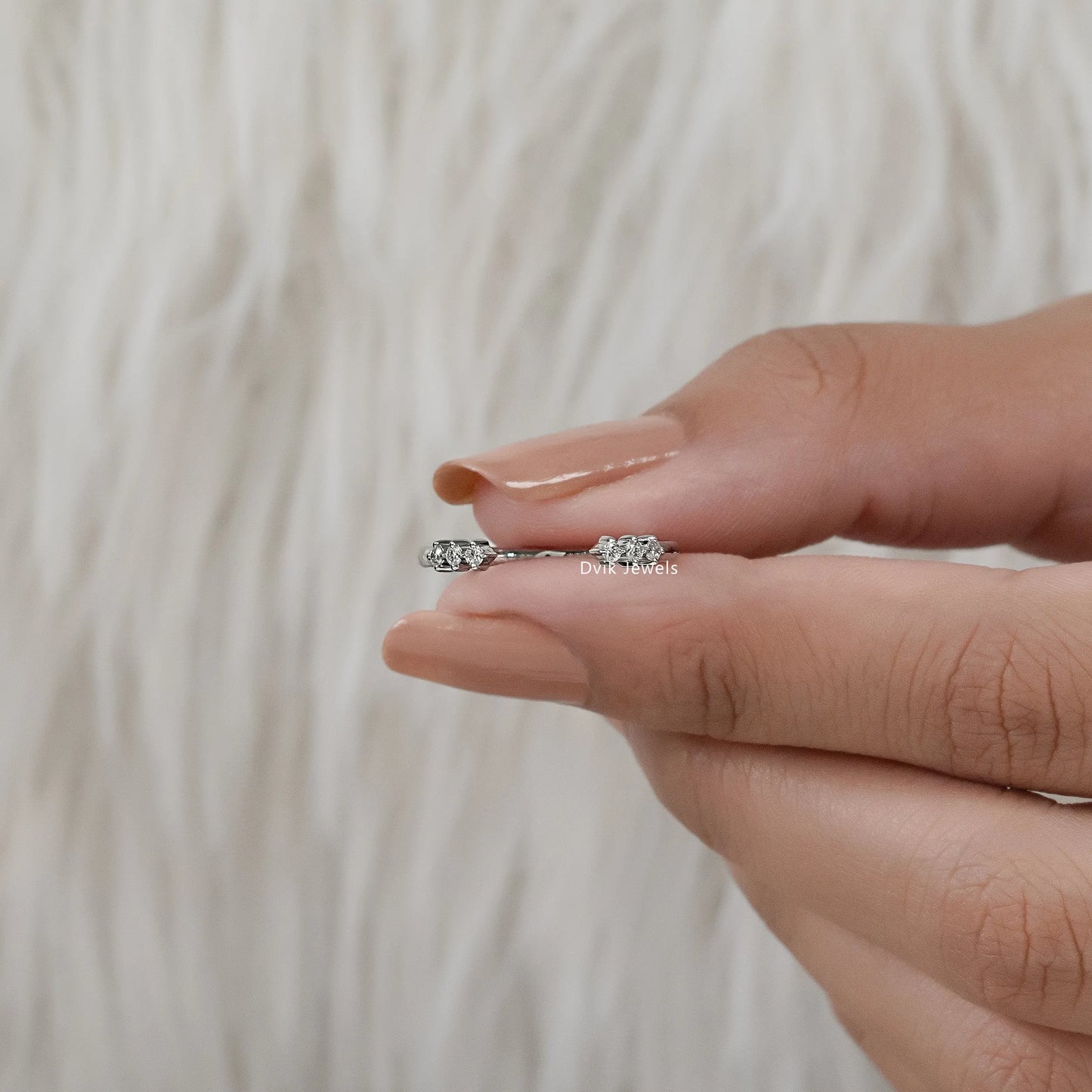 Round Cut Lab Diamond Double Cluster Open Ring Ring
