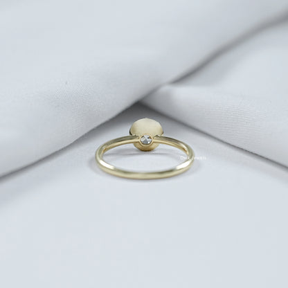 Old mine cut diamond bezel setting showcasing a unique antique design.