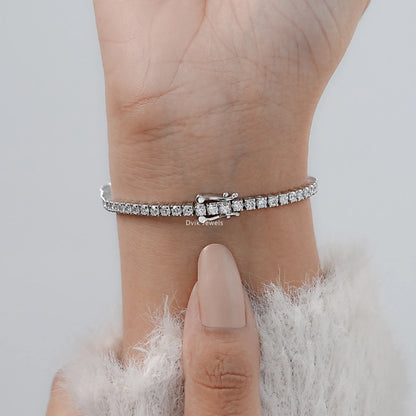 Round Cut Lab Grown Diamond Bracelet Bracelet