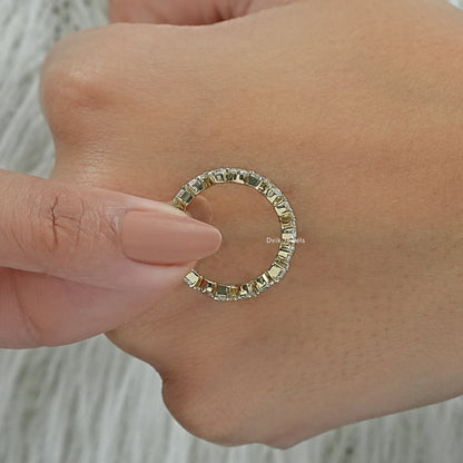 Multi Shape Lab Diamond Full Eternity Wedding Band Ring