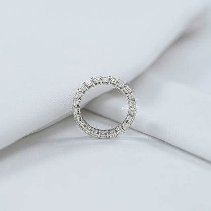 Asscher Cut Diamond Full Eternity Wedding Band