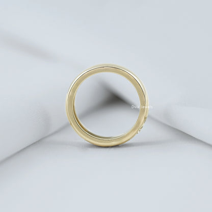 Flush Set Mixed Cut Lab Diamond Scatter Band Band