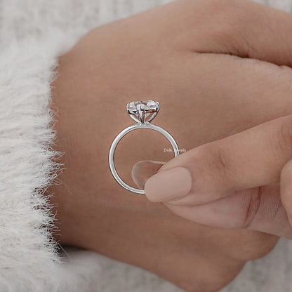 Heart Shaped Diamond Solitaire Ring