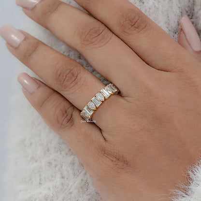 Pear And Tapered Baguette Diamond Eternity Band