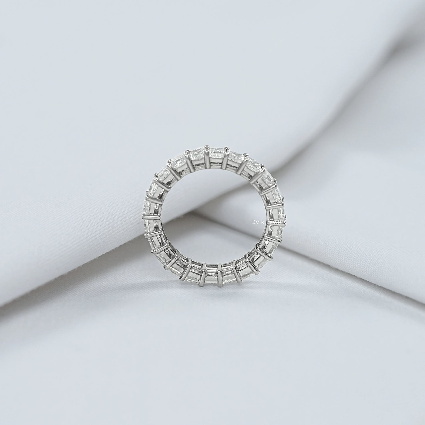 Princess Cut Diamond Full Eternity Wedding Band