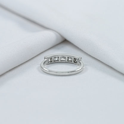 Five Stone Princess Cut Lab Diamond Ring