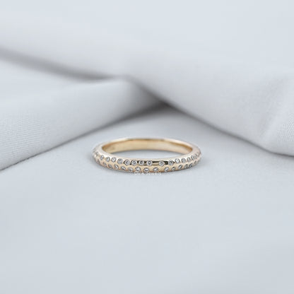 Round Cut Lab Diamond Double Row Eternity Band