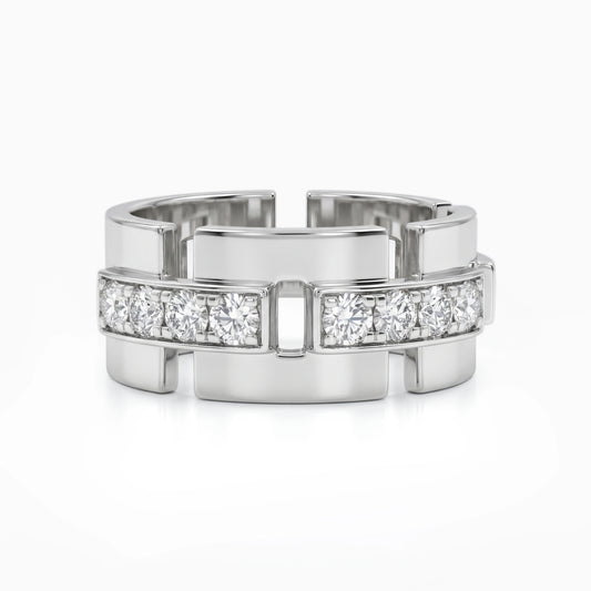 Modern Channel Set Diamond Wedding Band Band