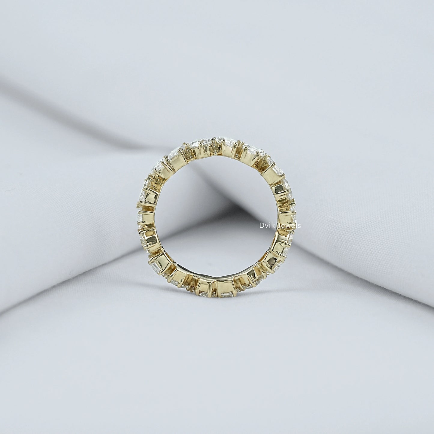 Multi Shape Lab Diamond Full Eternity Wedding Band Ring
