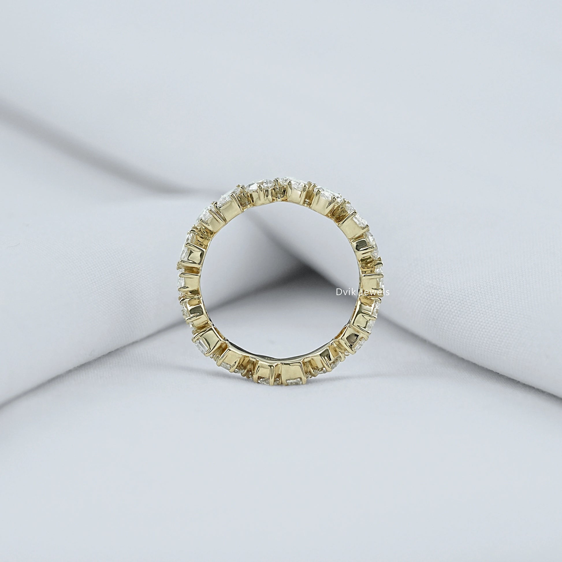 Multi Shape Lab Diamond Full Eternity Wedding Band Ring