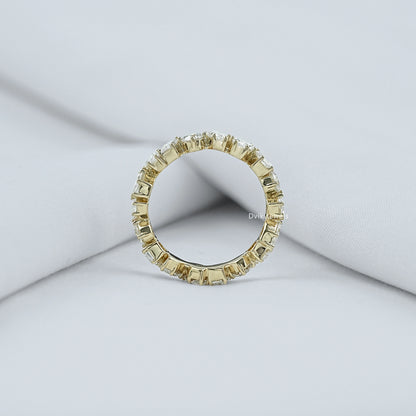 Multi Shape Lab Diamond Full Eternity Wedding Band Ring