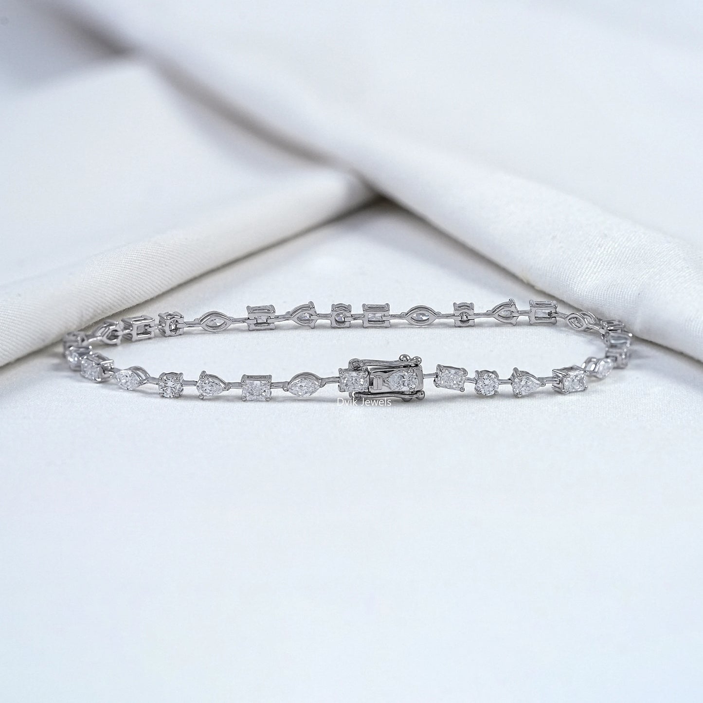 Multi shape Lab Diamond Tennis Bracelet