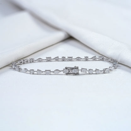 Multi shape Lab Diamond Tennis Bracelet