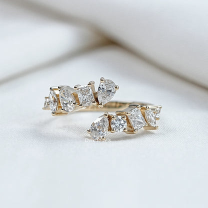 Multi Shaped Lab Diamond Bypass Band