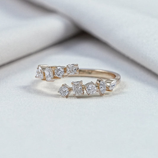 Multi Shape Lab Grown Diamond Bypass Ring