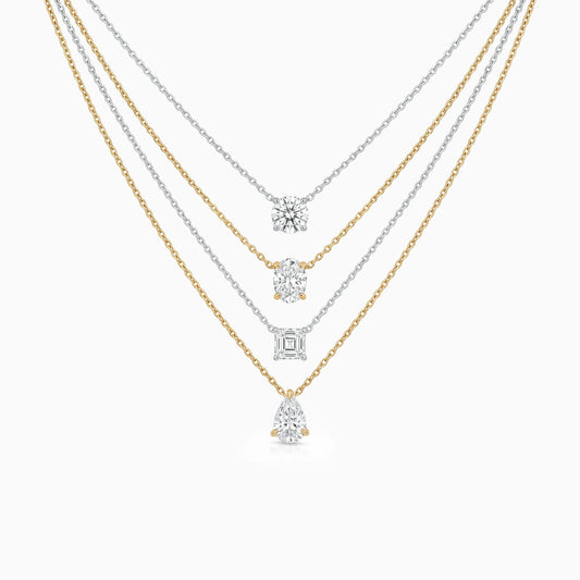 Multi Shape Lab Grown Diamond Solitaire Pendant Pendant
