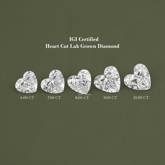 IGI Certified Heart Cut Lab Diamond