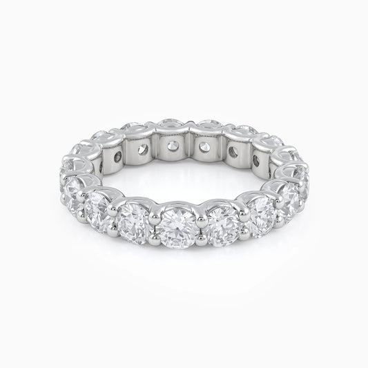 OEC Round Cut Lab Diamond Full Eternity Wedding Band Band