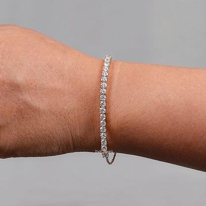 Round Cut Lab Grown Diamond Chain Bracelet