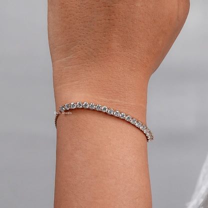 Round Cut Lab Grown Diamond Chain Bracelet