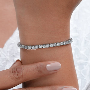 Round Lab Diamond Tennis Bracelet