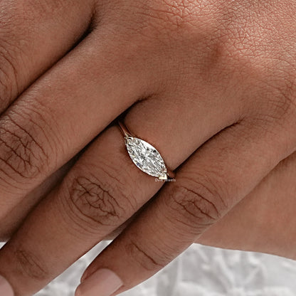 1.50 Carat Marquise Cut Lab Diamond Solitaire Ring