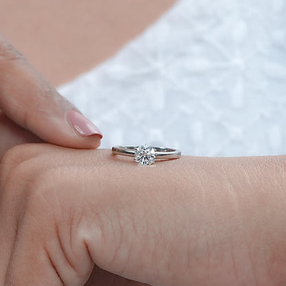 Round Diamond Solitaire Promise Ring