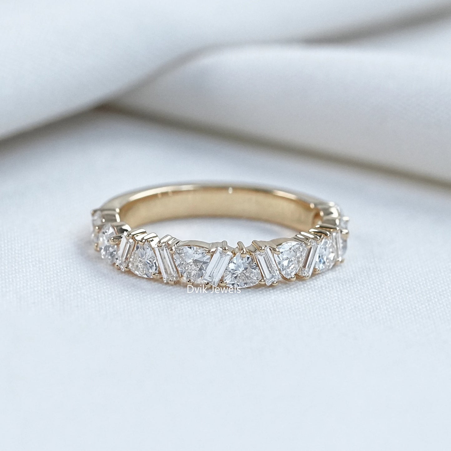 Trillion And Baguette Cut Lab Diamond Band