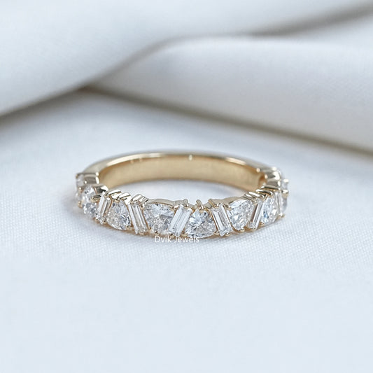 Trillion And Baguette Cut Lab Diamond Band