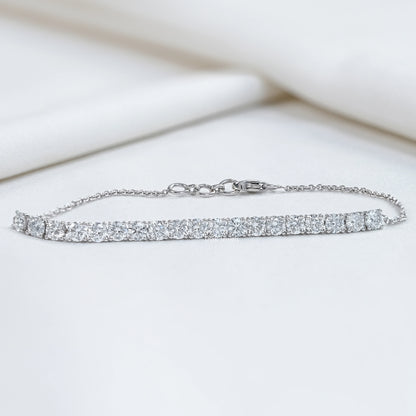 Round Lab Grown Diamond Chain Bracelet