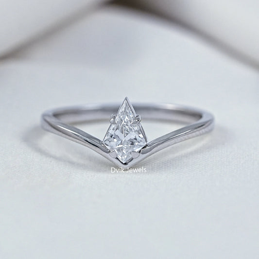 Kite Cut Lab Grown Diamond Solitaire Ring