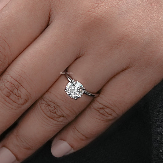 Old European Round Cut Solitaire Engagement Ring