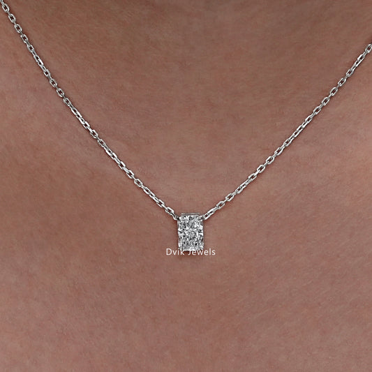 Radiant Cut Lab Grown Diamond Pendant