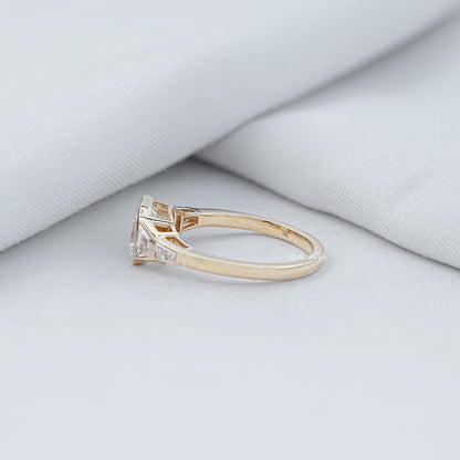 5 Stone Bezel Set Lab Diamond Engagement Ring