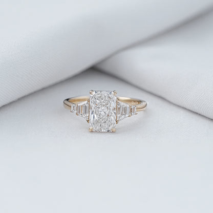 Radiant Cut Prong Set Five Stone Ring