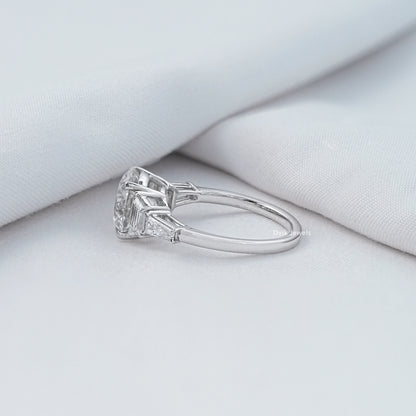 Trapezoid And Tapered Baguette Lab Diamond Five Stone Ring