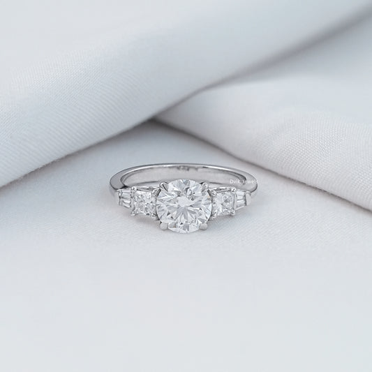 5 Stone Lab Diamond Anniversary Ring