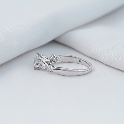 Round Cut Five Stone Engagement Ring