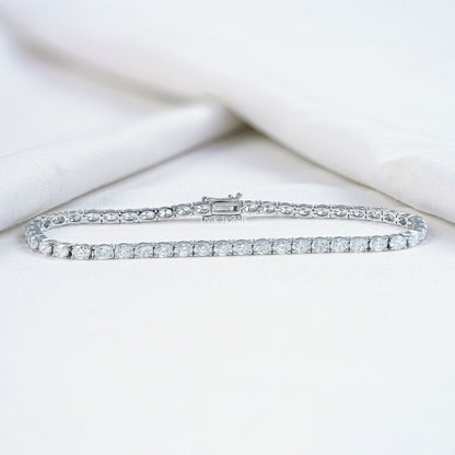 Oval Cut Lab Grown Diamond Tennis Bracelet