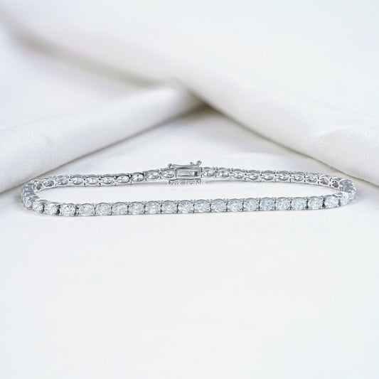 Oval Cut Lab Grown Diamond Tennis Bracelet