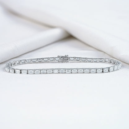 Lab Diamond Emerald Cut Tennis Bracelet