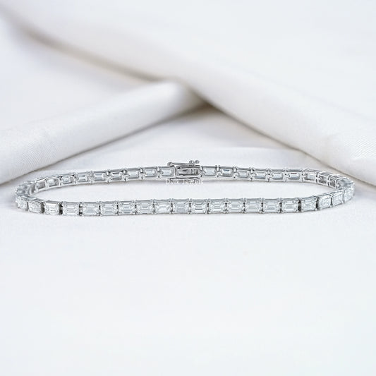 Lab Diamond Emerald Cut Tennis Bracelet