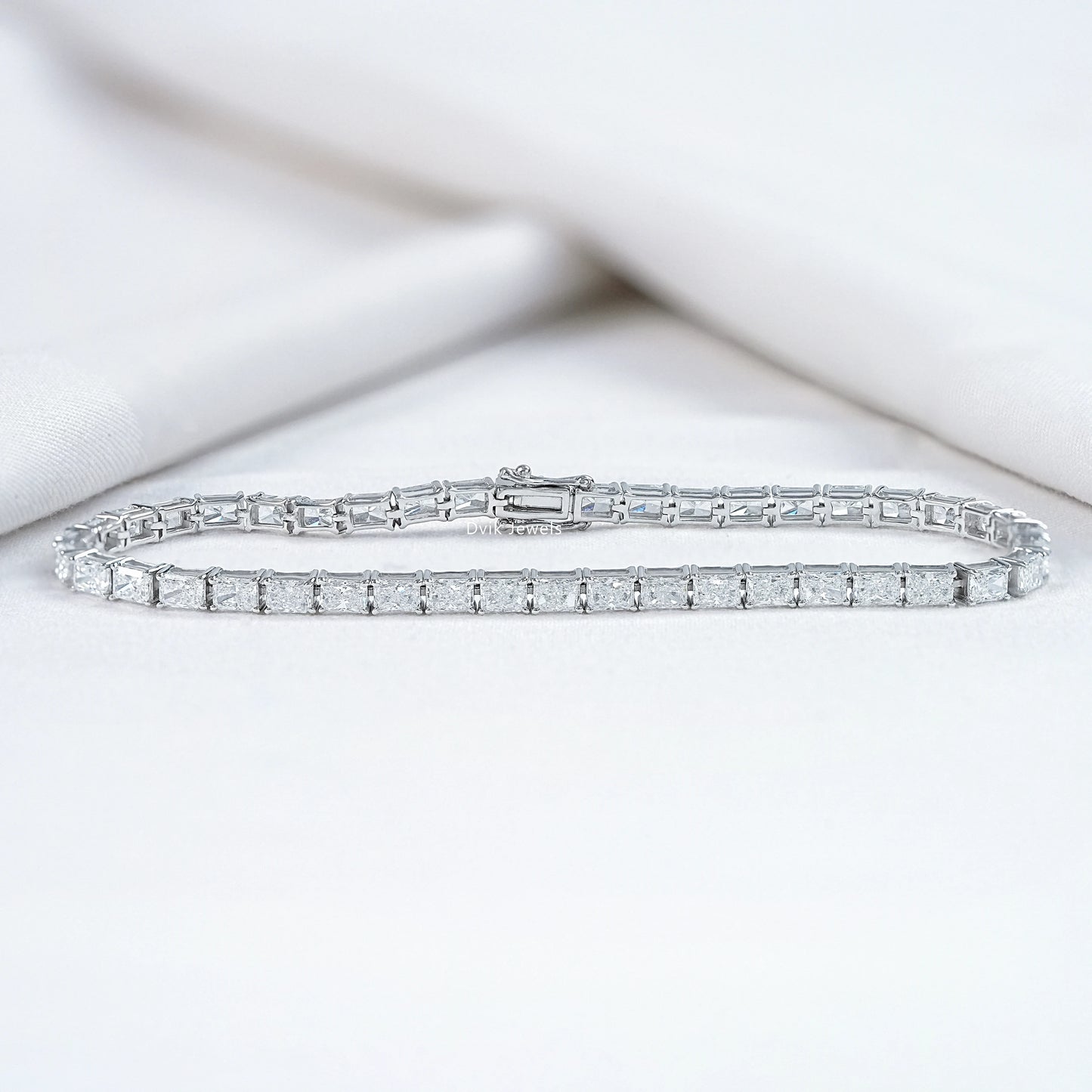 Radiant Cut Lab Diamond Tennis Bracelet
