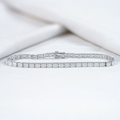 Radiant Cut Lab Diamond Tennis Bracelet