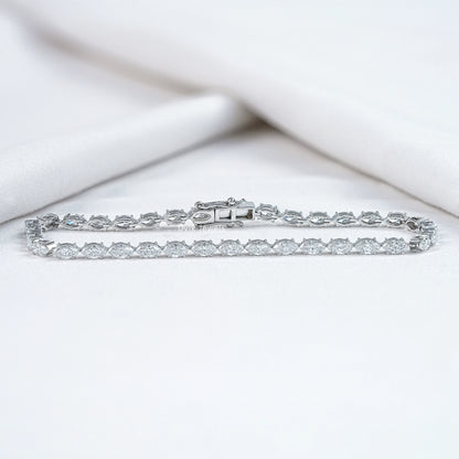 Marquise Cut Lab Diamond Tennis Bracelet