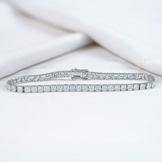 Cushion Lab Grown Diamond Tennis Bracelet