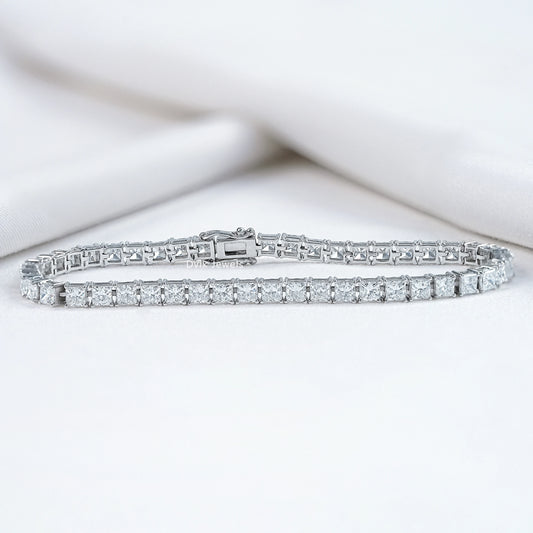 Princess Cut Lab Diamond Tennis Bracelet