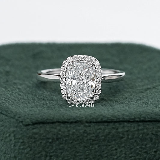 Cushion Cut Halo Diamond Engagement Ring